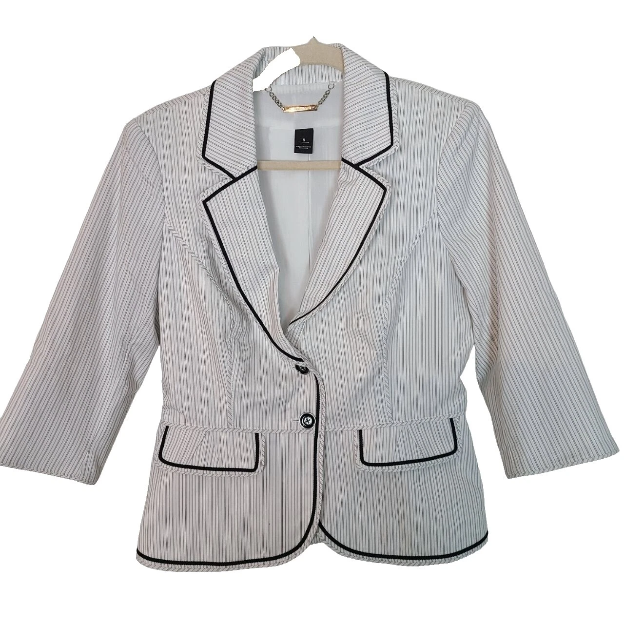 Chaqueta blazer a rayas White House Black Market abrigos, chaquetas y chalecos para Mujeres