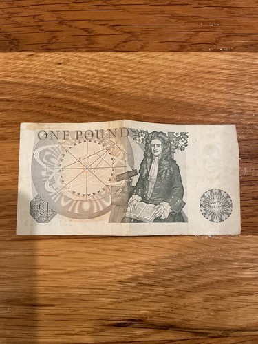 Great Britain One Pound Note Bank of England Isaac Newton J. B. Page - Picture 2 of 2