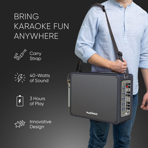 2023 Professionelle Karaoke-Maschine mit Textanzeige Bildschirm + 2 UHF Wireless Mi - Bild 8 von 12