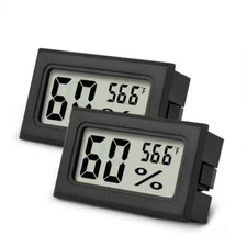 	Mini Hygrometer Thermometer 2PCS Digital Humidity & Temperature Gauge	