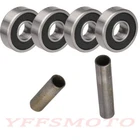 4x 6301RS Bearing 15mm+2x Spacer Bushes Sleeves for Wheel Axle Rim Pit Dirt Bike
