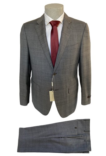 Abito uomo CANALI, grigio check bordeaux Drop 8 in Pura Lana Vergine, -50%.  | eBay
