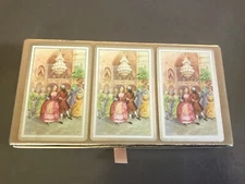 Vintage colorful 3 decks of new CONGRESS playing cards with tags