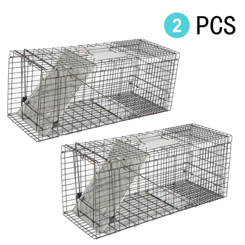 Live Animal Trap Large Rodent Cage Garden 24" 31" Double Size For Little Pets - Bild 22 von 22