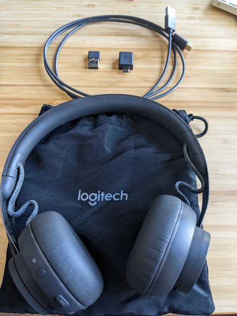Logitech Zone Wireless Noise Canceling On Ear Headset Uc Micro Usb Black For Sale Online Ebay