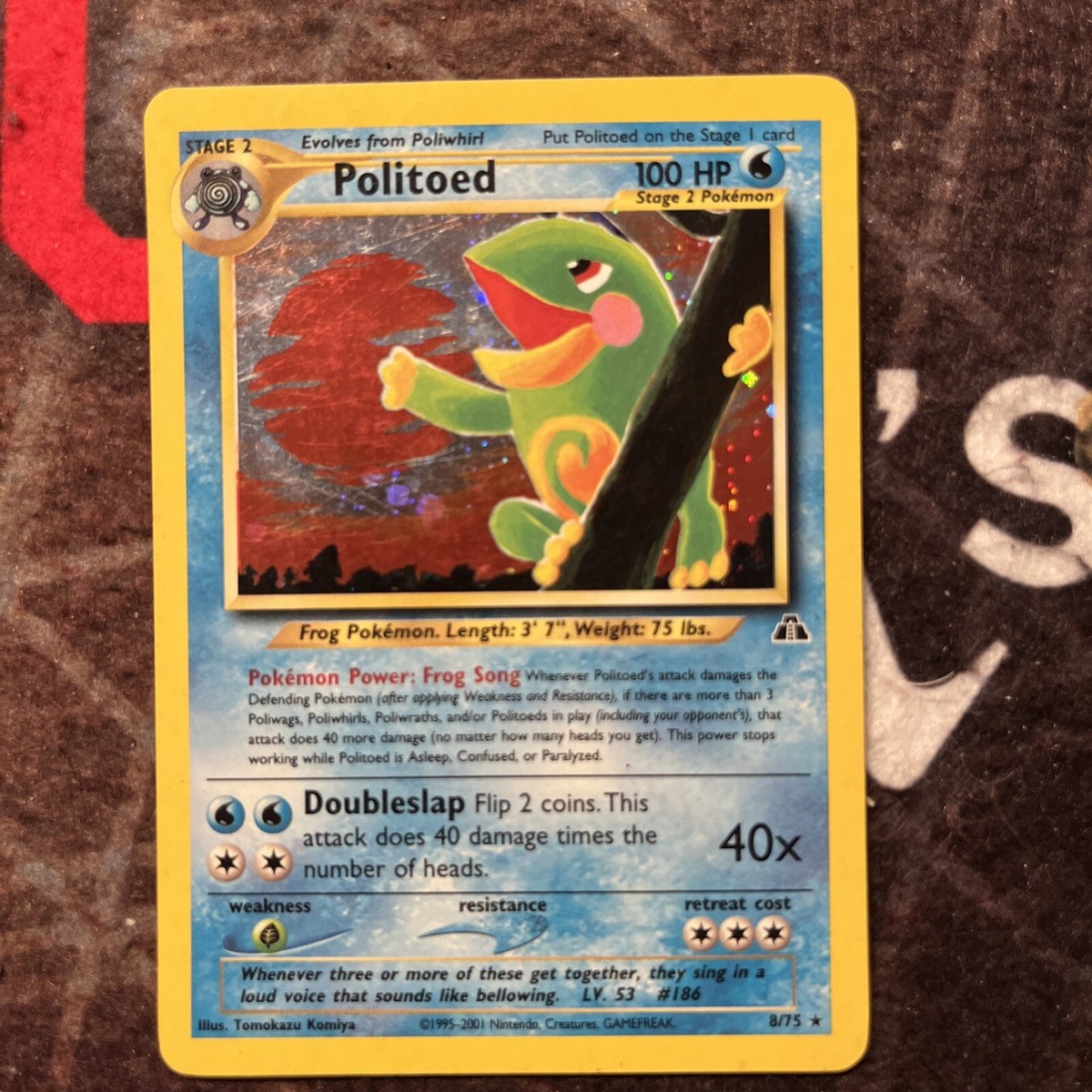 Pokémon TCG Politoed Neo Discovery 8/75 Holo Unlimited Holo Rare