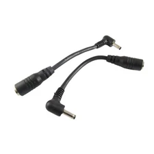 2 Pack 4.33inch DC Power 3.5mm x 1.35mm Male Plug 90 Degree Right Angle to Fe...