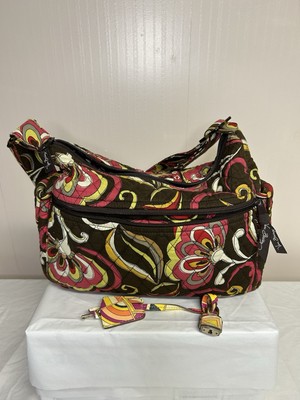 Vera Bradley Hobo Bag Floral Design with vintage lock and key pushet