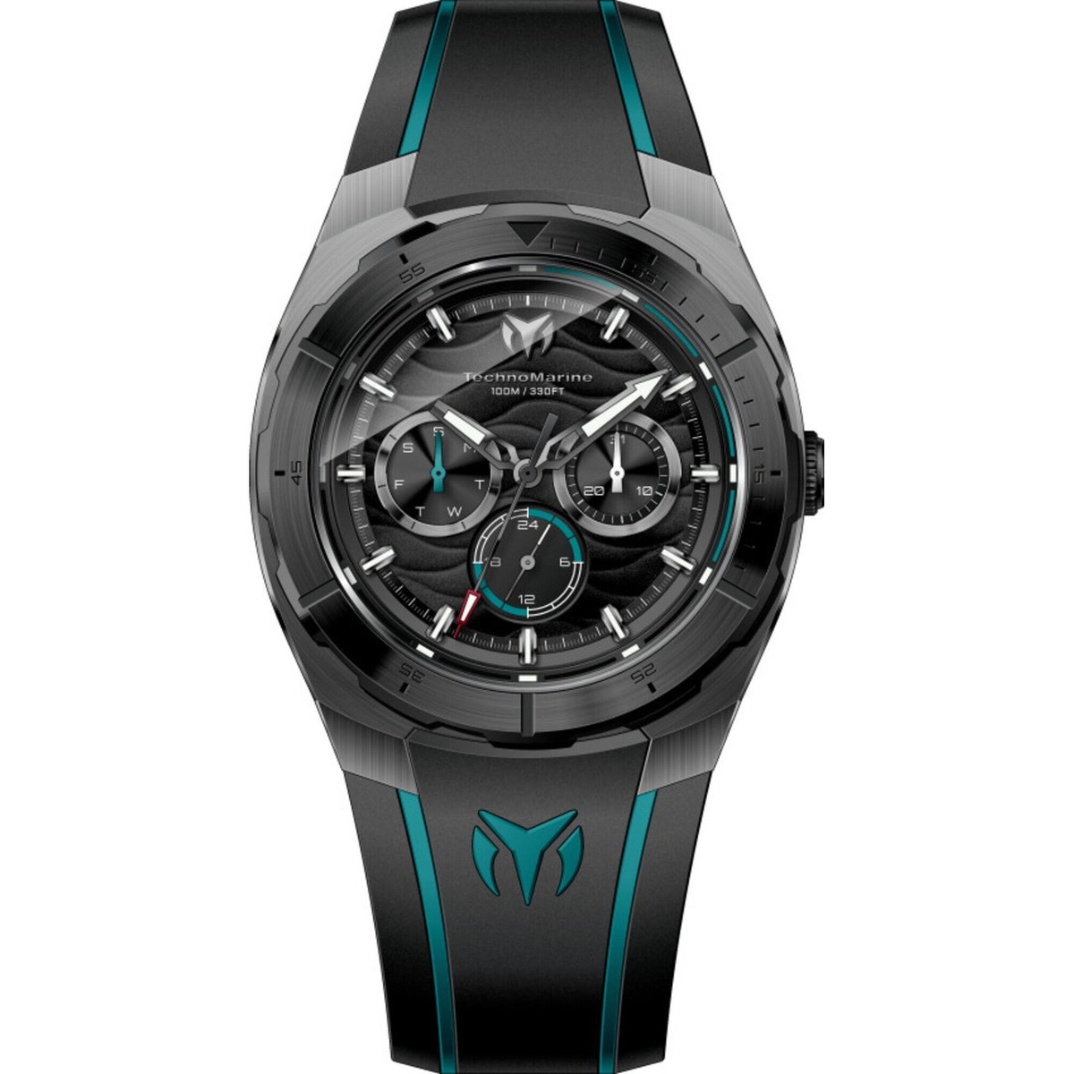 Technomarine Men's Watch Cruise Black Dial Silicone Rubber Strap