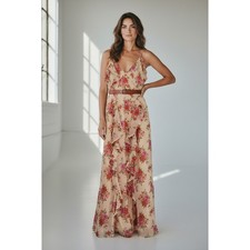 NWT Old Navy Floral Ruffle Maxi Dress Chiffon Wedding Guest  Cottage Core Flowey