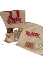 Raw Rolling Papers Gift Bag Set With Playing Cards Lanyard Balloon & Tins
