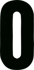 Dirt Digits XT63B-0 Extreme Digits Stick-On 6in. Black Number - 0
