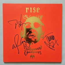 HOLLYWOOD VAMPIRES Rise LP vinyl SIGNED by 3 Johnny Depp Alice Cooper RACC COA