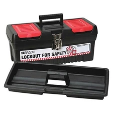 1Pc Lockout Tool Box, Polypropylene, 16-13/64" Width, 7-13/16" Height