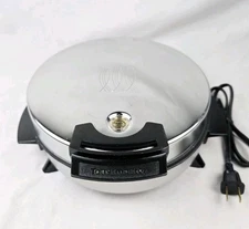 Vintage Toastmaster Waffle Maker Non-Stick W252 Chrome Made In USA Tested Clean