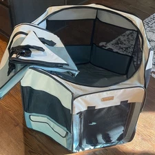 Pet Dog Playpens 36", 45" & 61" Portable Soft Dog Exercise Pen Kennel with Carry