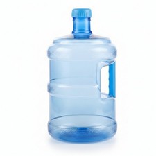 Water Jug with Screw Cap Sturdy Round Plastic Water Jug Lightweight for Kitchen