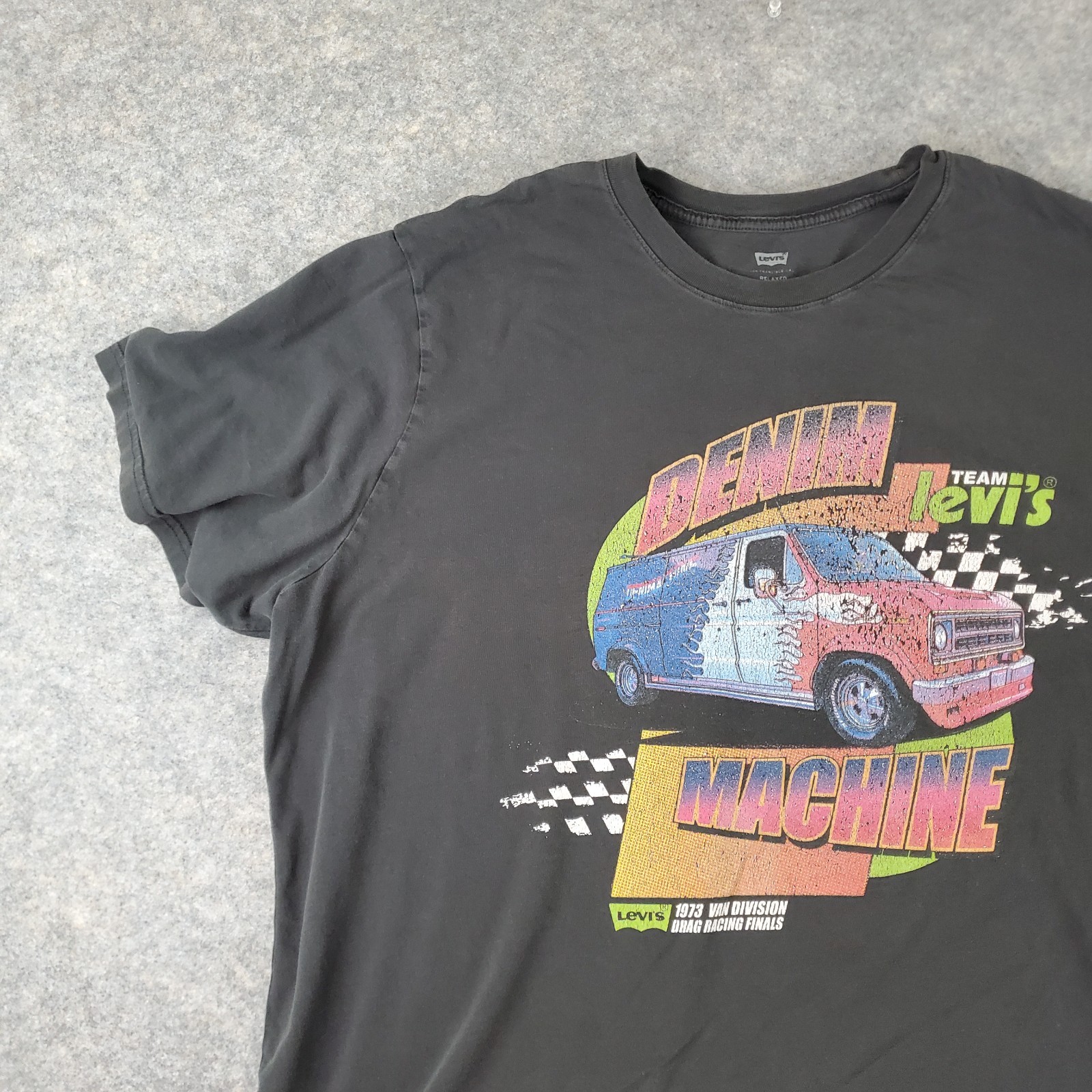 Levi's Shirt Men 2XL Gray Crew Neck Short Sleeve Graphic Stretch Pullover Casual thumbnail 6