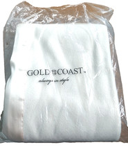 Vintage Gold Coast Satin Edge Ivory Twin size Blanket New Old Stock 96 x 40 poly