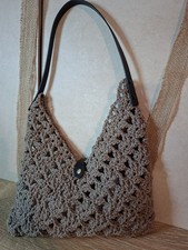 Gehäkelte Tasche Farbe Coffee Bobbiny mit Sc...