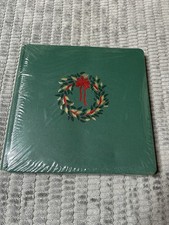 Creative Memories Christmas Album 12x12 Green Red Gold Holly Wreath Scrapbook
