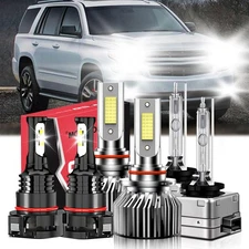 Combo LED HID Headlight Hi/Low Beam+ Fog Light Bulb For Chevrolet Tahoe 2015