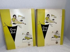 2 Vintage Paper Scrapbook 1950's School themed 12x9 Western Tablet & Stationery