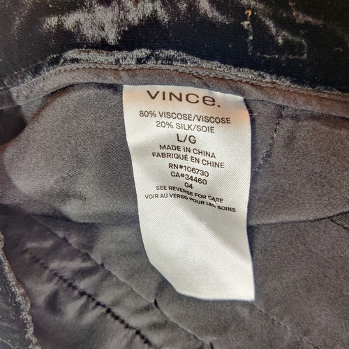 Vince Black Velvet Silk Viscose Pull On Trouser Pants 6 Whimsigoth Holiday - Picture 7 of 12