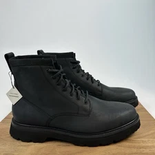 New Mens Cole Haan American Classics Plain Toe Black Waterproof Boots Size 10 M