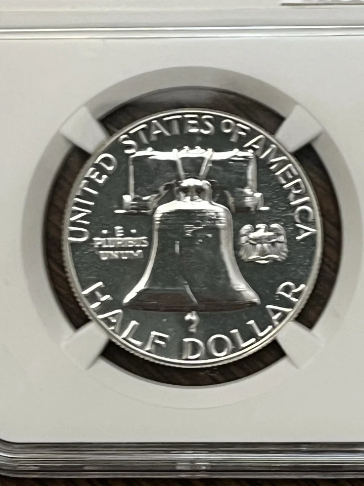 1961 Proof Franklin Error Coin Reverse Struck Thru PF66 NGC 50c Half Dollar - Image 2 of 4