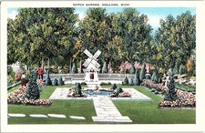 Postcard GARDEN SCENE Holland Michigan MI a/01 AI2128