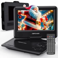 DBPOWER 11.5" for Kids &Car w/ 9" Swivel Screen Portable DVD Player Rechargeable
