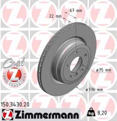 LORDCO - ZIMMERMAN 150343020 Disc Brake Rotor