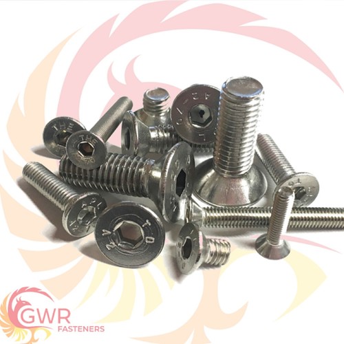 M6 SOCKET COUNTERSUNK SCREWS A4 MARINE GRADE STAINLESS STEEL 6MM CSK ALLEN BOLTS - Picture 2 of 9