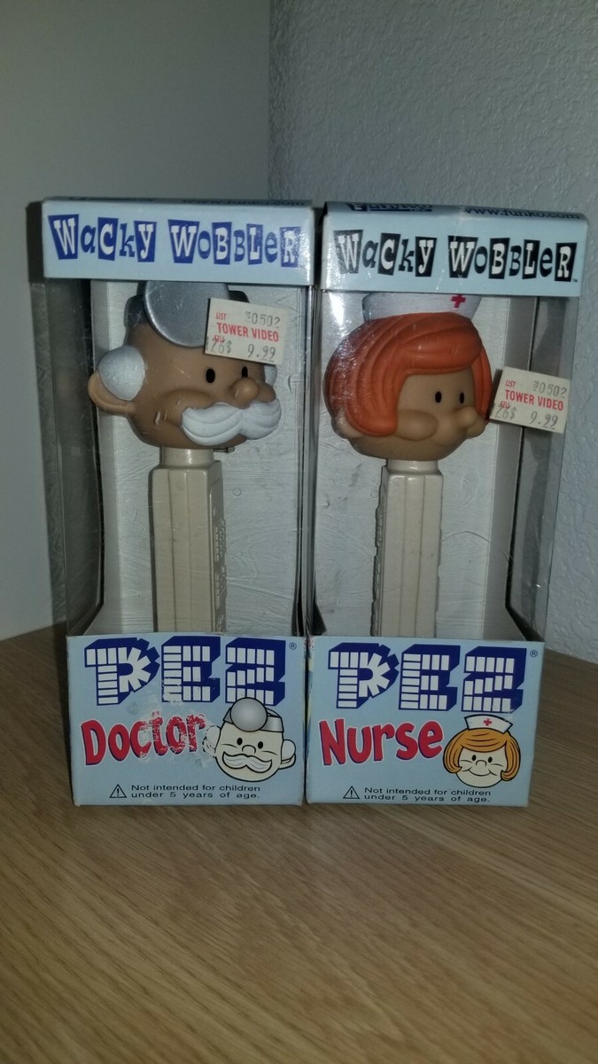 Funko Wacky Wobbler Pez Doctor & Nurse Bobble Head PEZ Tower