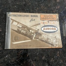 Vtg Instruction-Layout Manual in HO Scale Model Motoring Aurora Plastics 1960 s