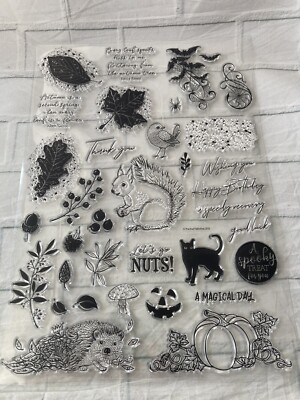 Happy Halloween Thema Gummi durchsichtig Stempel zum Selbermachen Kartenherstellung Papier Handwerk