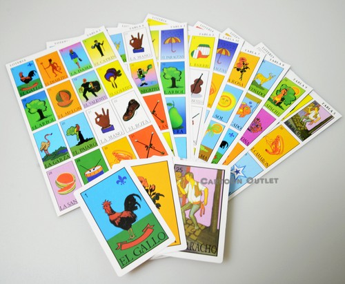 Mexican Bingo Game Spanish Loteria Card Game 10 Boards 54 Cards New - Picture 5 of 5