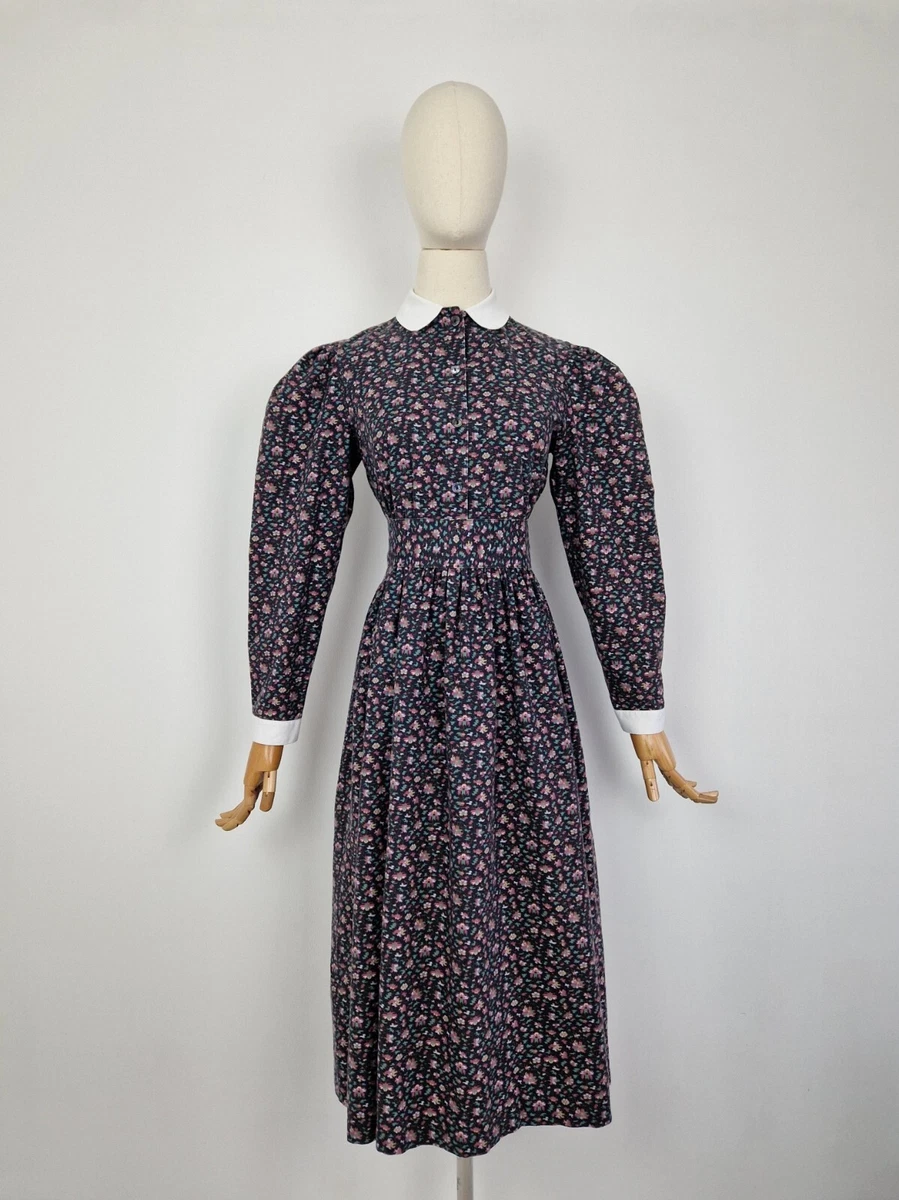 Vintage 80s Laura Ashley prairie cottagecore cotton dress | eBay