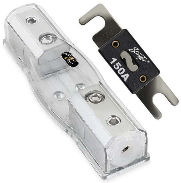 Stinger 0 4 Gauge AWG ShocKrome Inline ANL Fuse Holder With 150 Amp