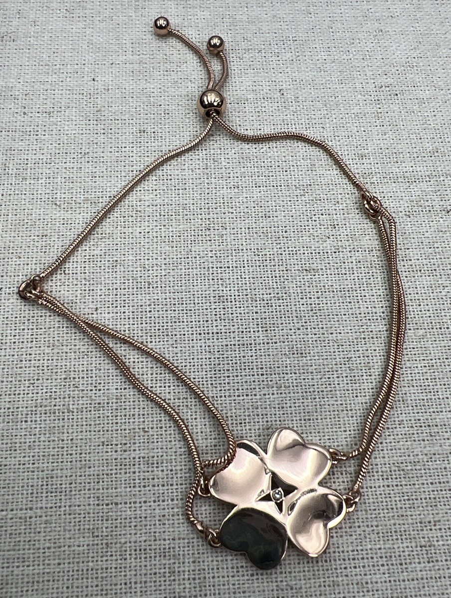 【Folli Follie】ブレスレット Heart Rose Folli Follie Heart4Heart Bracelet 🍀 Lucky Charm Rose Gold