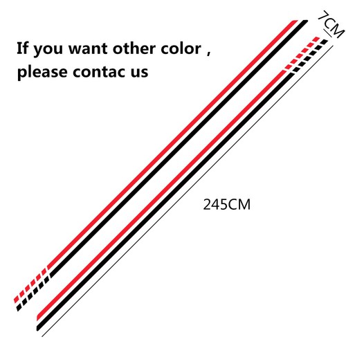 Waist Line Stripe Graphics Car Sticker For Fiat 500 Side Door Racing Decal Vinyl - Picture 2 of 7