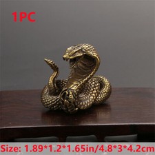 Goldkönig Kobra Skulptur - Goldene Schlangenfigur Aus Harz, 14 Cm, Deko Für Zuhause, Büro & Garten
