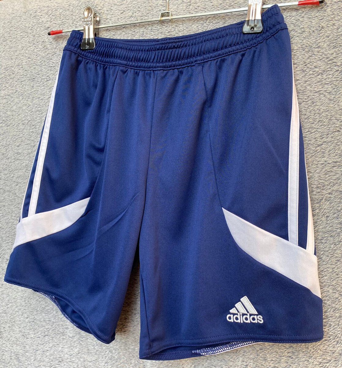 Adidas Climalite Shorts Mens S Blue 3 Stripes Training Gym