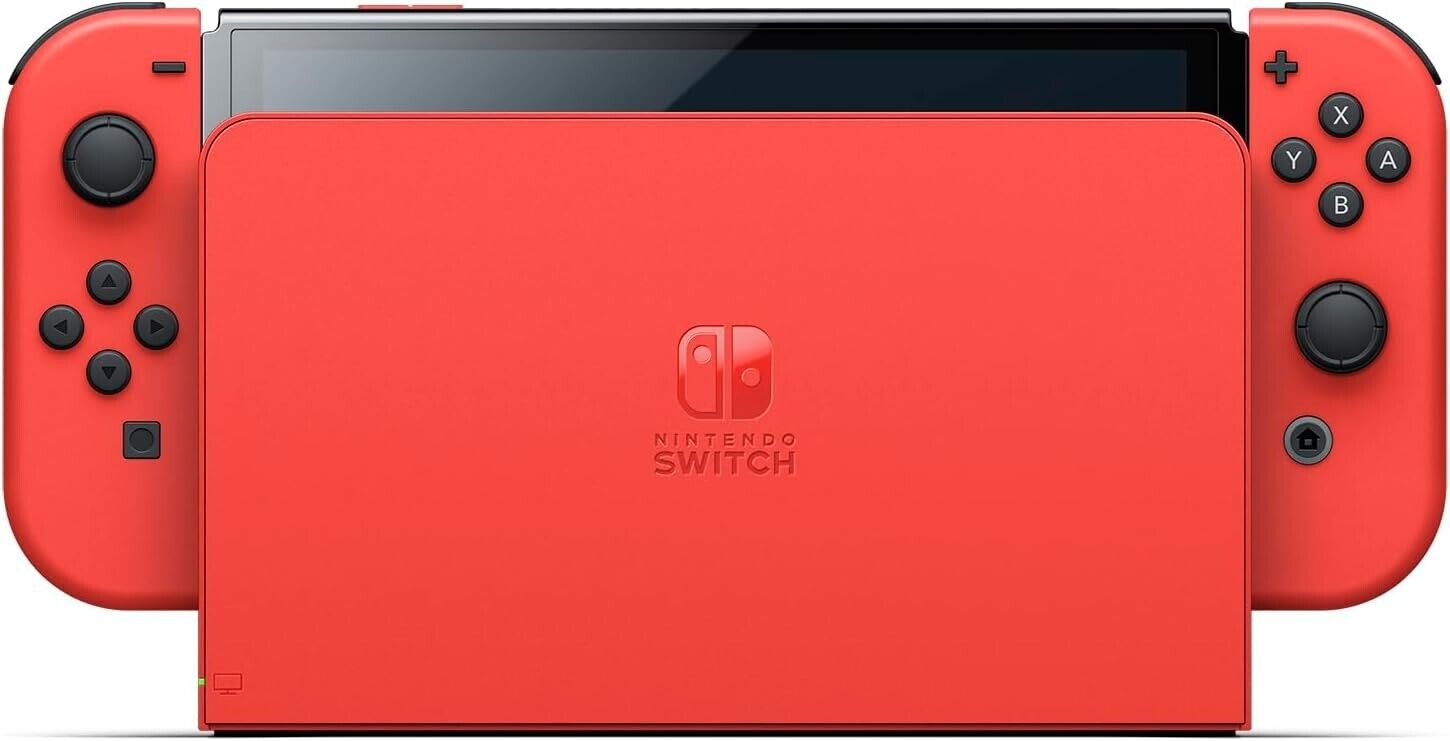  Nintendo Switch - OLED Model: Mario Red Edition (Renewed)