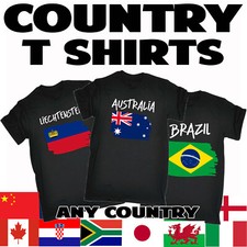 Country Flag T Shirts - Nationality Tshirt Tee Supporter Shirt Gift Gifts