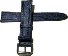Uhrenarmband  Lederarmband Blau Kroko Optik Esprit 20 mm Bandanstoß 802012014