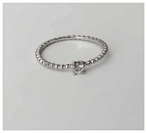 Anillo Solitario Cristal Zirconio Plata Maciza 925 Rodio T48-50-52-54-56-58-60 - Imagen 3 de 4