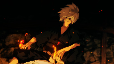 Anime hells paradise jigokuraku fire gabimaru screenshot Custom Gaming Mat Desk