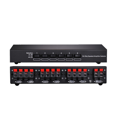 6-way Stereo Speaker Selector Switch Amplifier Selector Bidirectional SwitcherBC